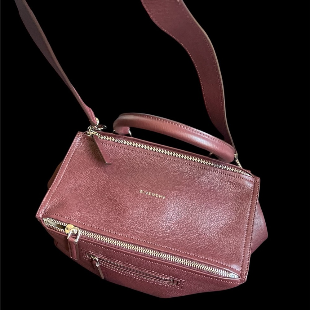 Givenchy Burgundy Leather Medium Pandora Crossbody Bag